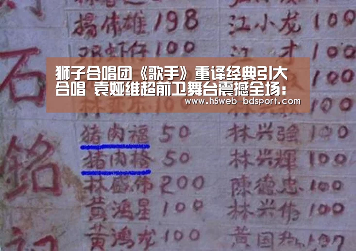 狮子合唱团《歌手》重译经典引大合唱 袁娅维超前卫舞台震撼全场:半岛体育官网(图4) 半岛体育